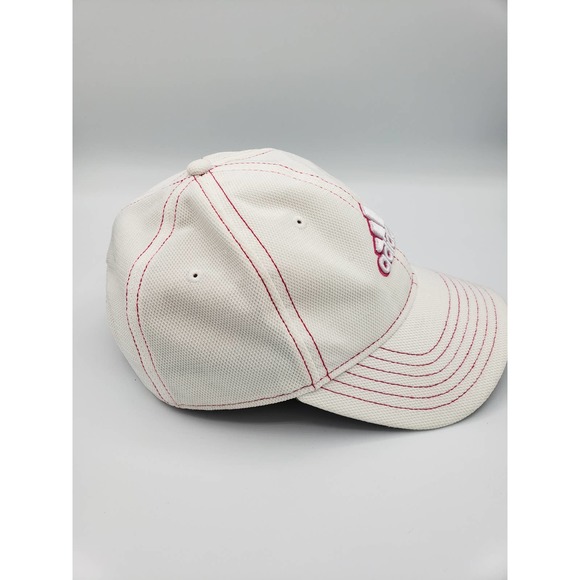 Adidas Hat Adjustable Size Off White with Pink Stitching - Picture 2 of 5